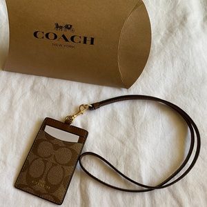 Coach ID holder lanyard
